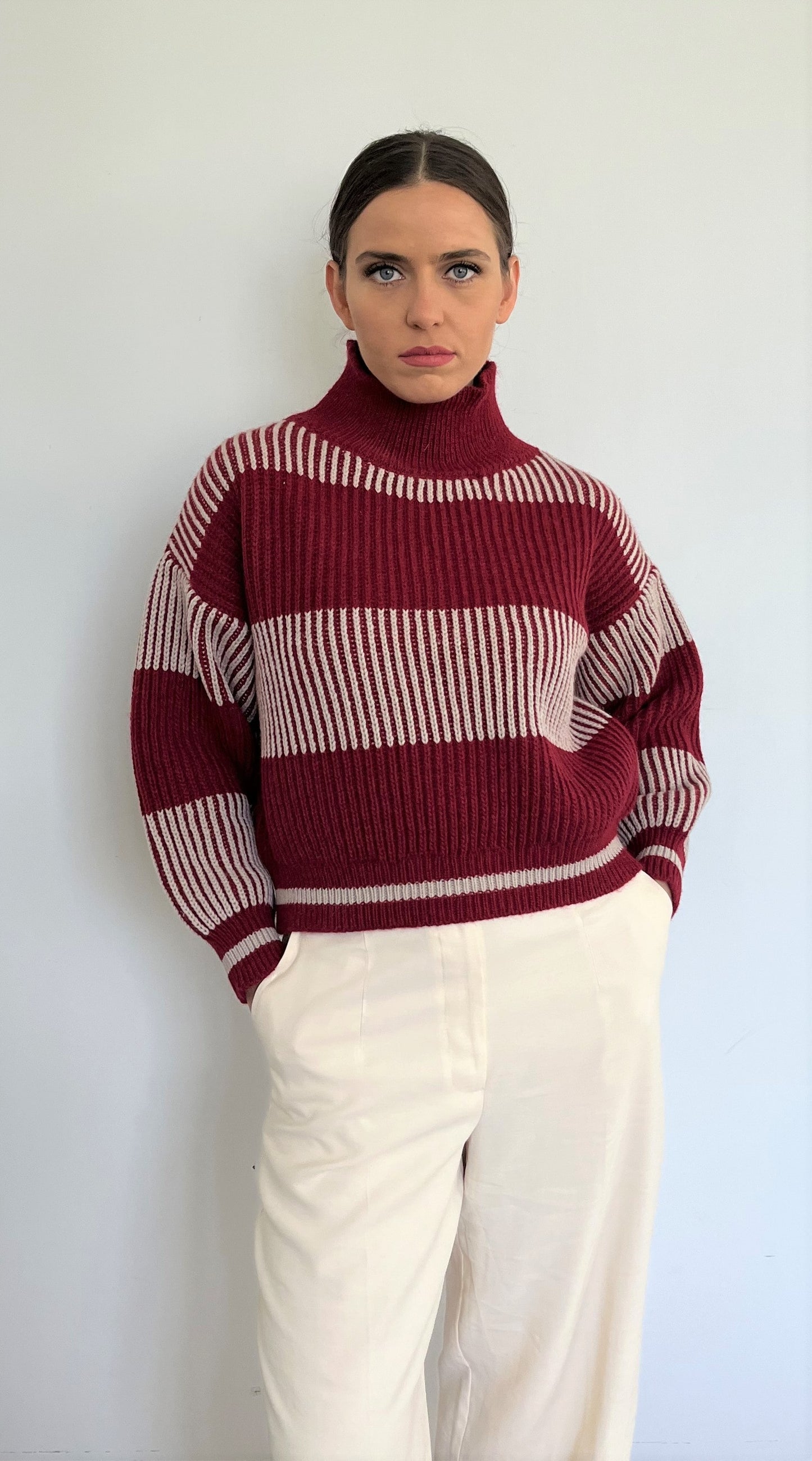 Maglione a Collo alto in Lana Merino - SATURNO